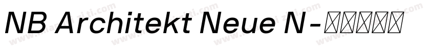 NB Architekt Neue N字体转换